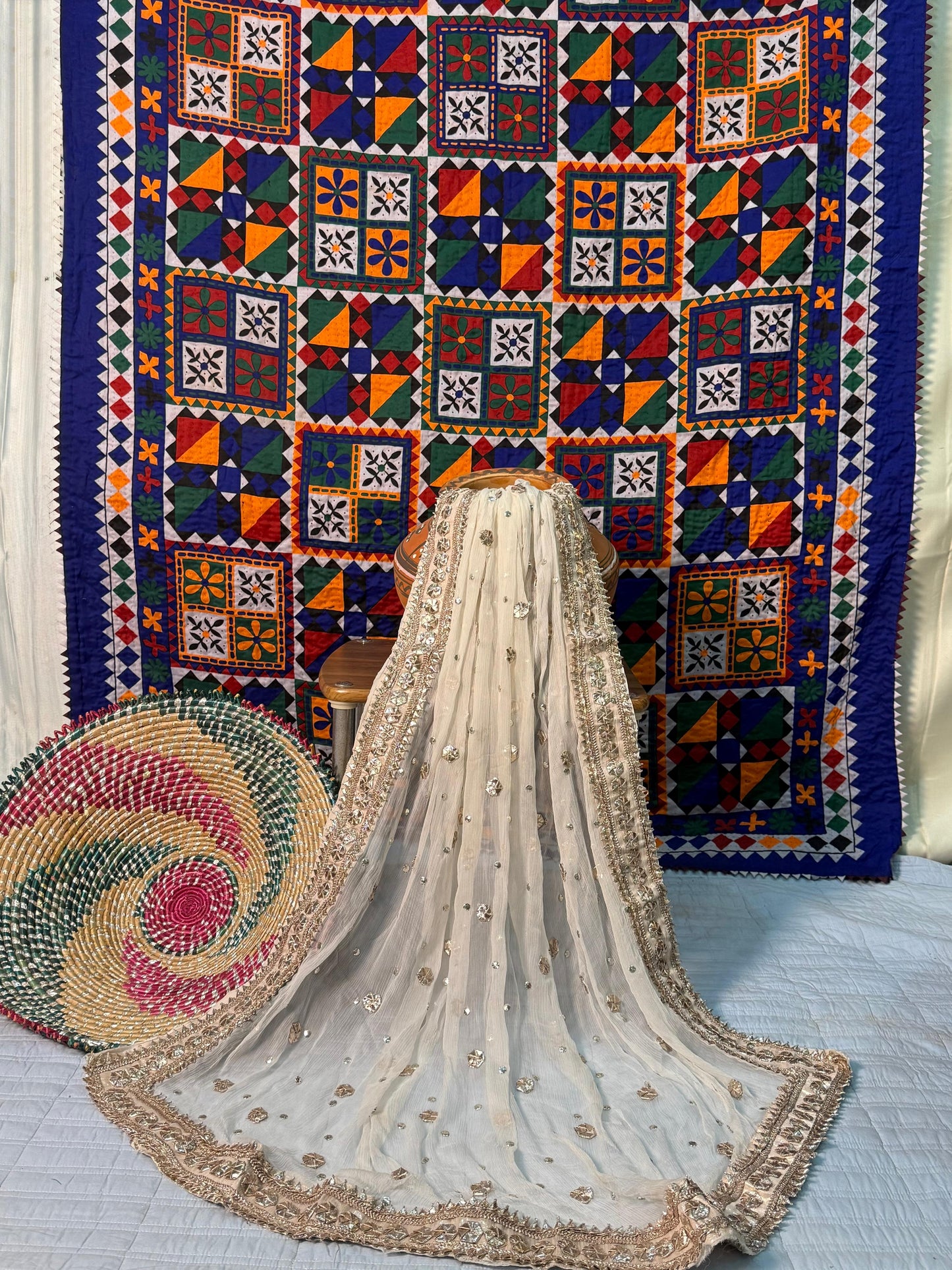 Gota x Mukaish Dupatta