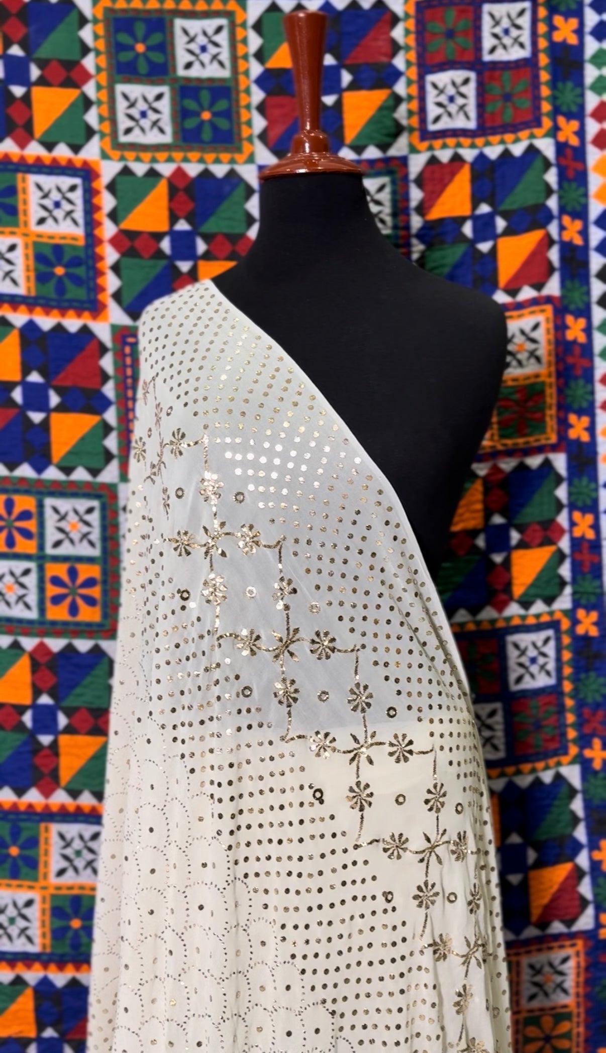 Rose Gold Mukaish Saree