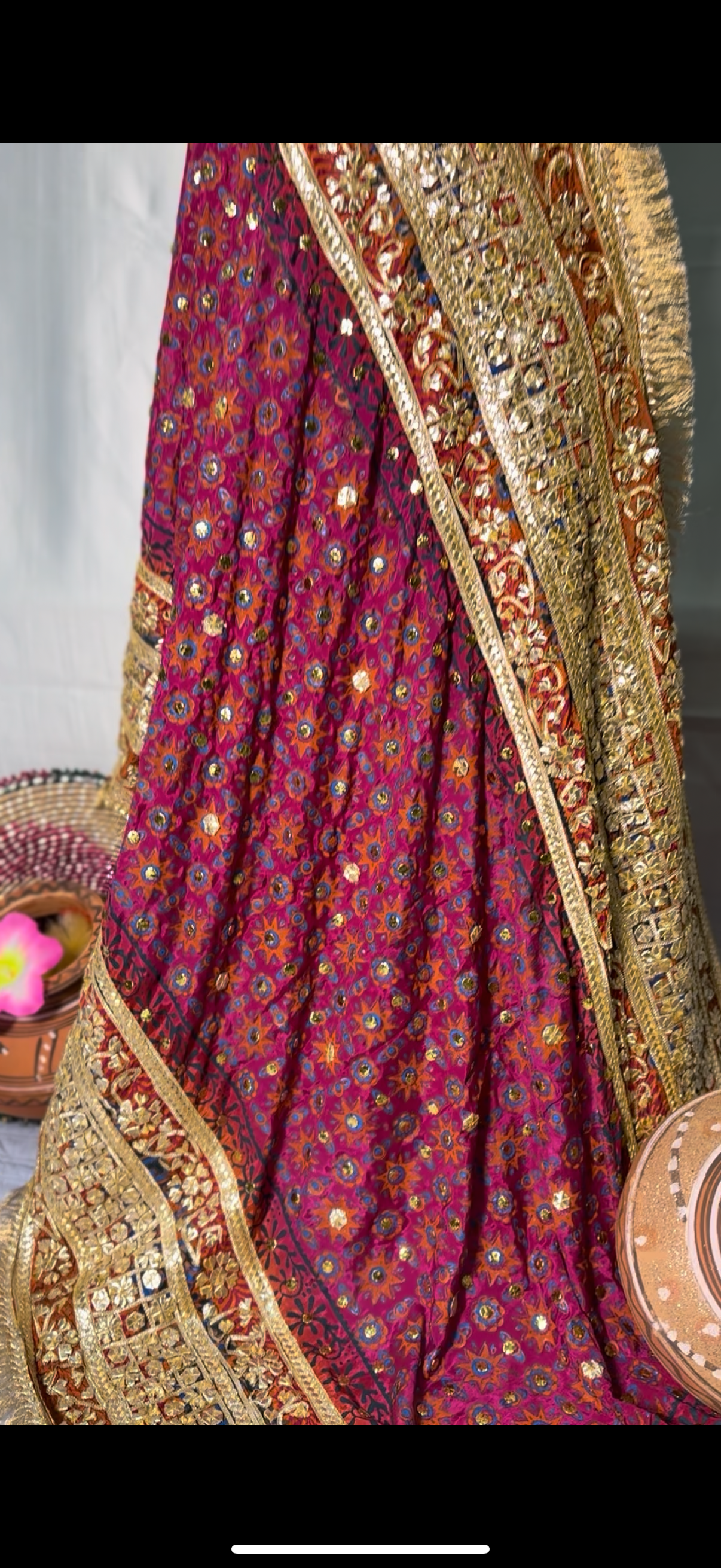 Mehndi Pink Dupatta
